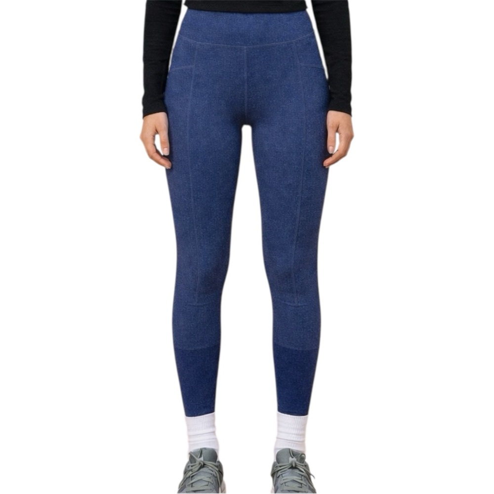 Threads 4 Thought Indigo High-Waist Seam Detail Leggings